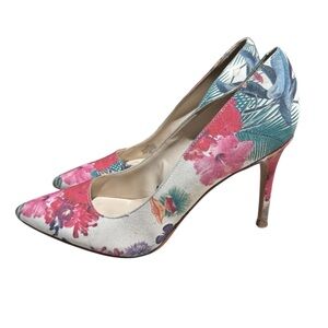 Marc Fisher Floral Printed Pointed Toe Heels Size 8.5